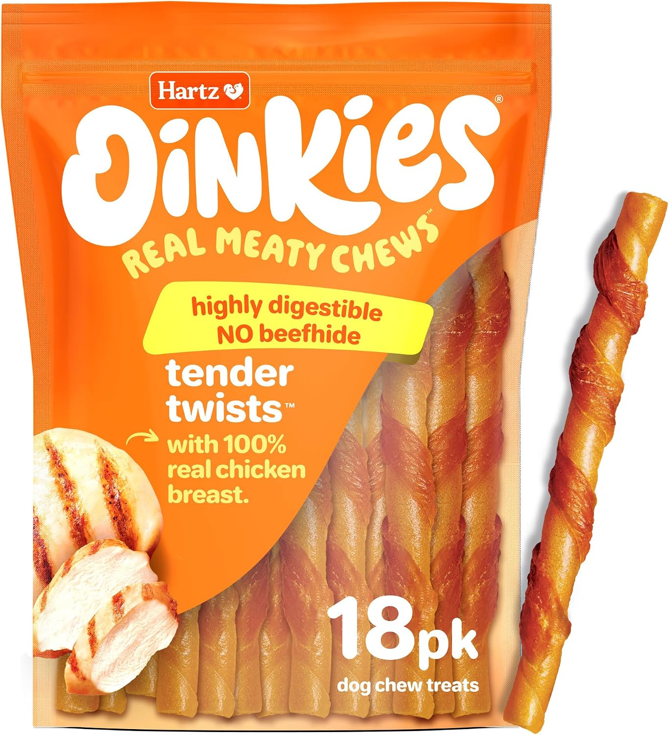 Oinkies Tender Twists RawhideFree Dog Chews, 36 Count - Image 10