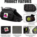 Lynxcore adjustable dog vest with neon pink stitching and detachable side pockets