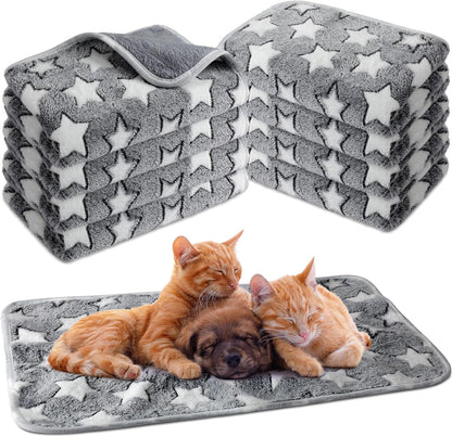 Tudomro 8 Pcs Absorbent Guinea Pig Blankets Washable Small Animal Fleece Bedding Cage Liners Reusable Pet Sleep Mat Pad Cover for Ferret Chinchilla Furniture Protection(Dot,12 x 12 Inch) - Image 13