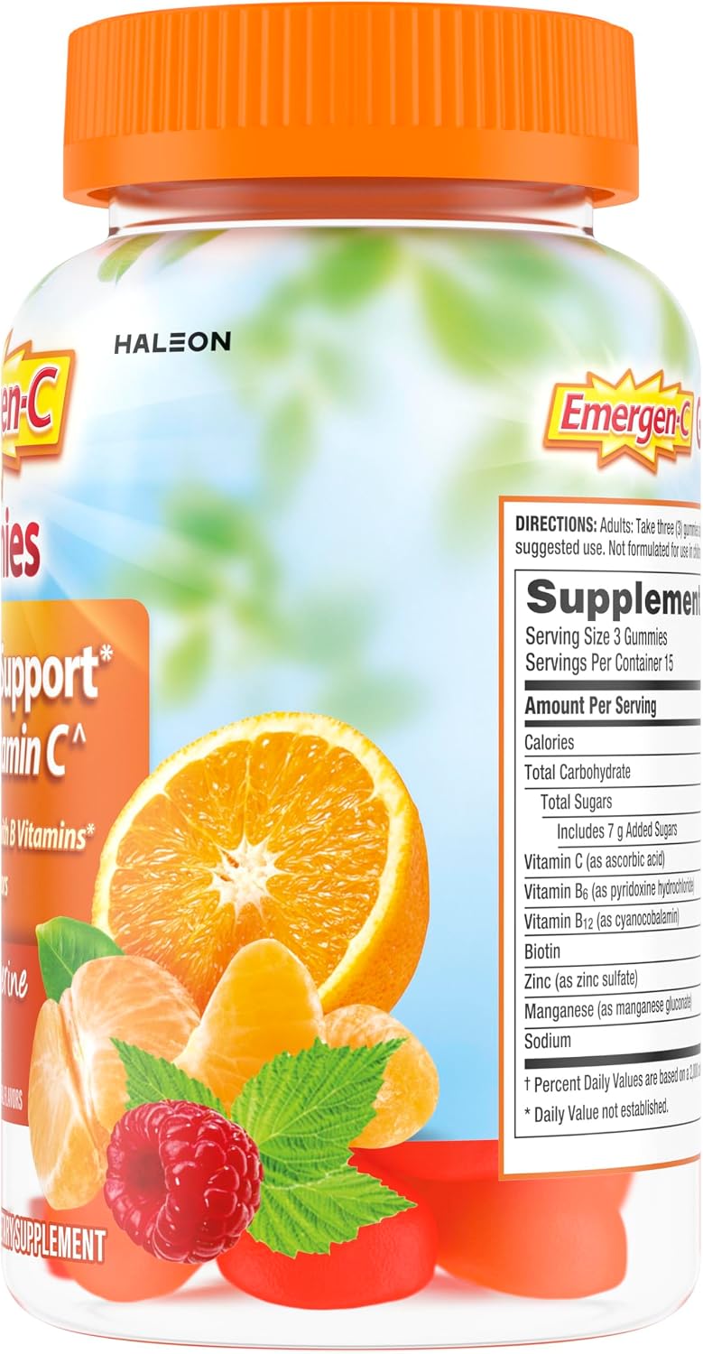 Emergen-C Vitamin C 750mg Immune Support Gummies, Mixed Fruit, 45 Gummies - Image 11