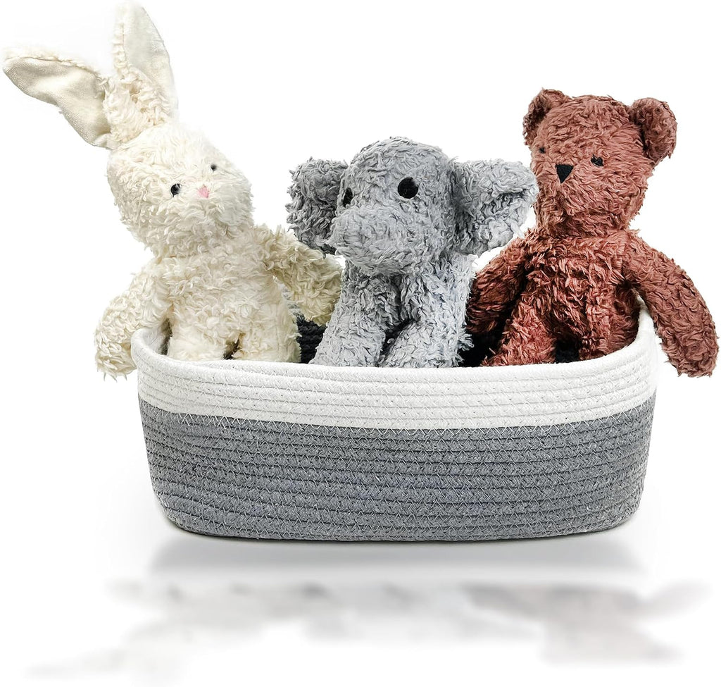 Small and large dog breeds playing with Buffy the Bunny toy