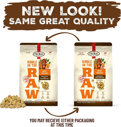 Primal Kibble in The Raw, Freeze Dried Dog Food, Beef, Scoop & Serve, Made with Raw Protein, Whole Ingredient Nutrition, Crafted in The USA, Dry Dog Food 1.5 lb Bag - Image 9