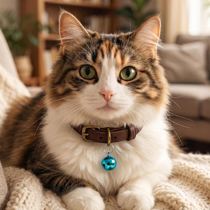 Rust resistant clear ringing sound pet bells suitable for small dogs and kittens.