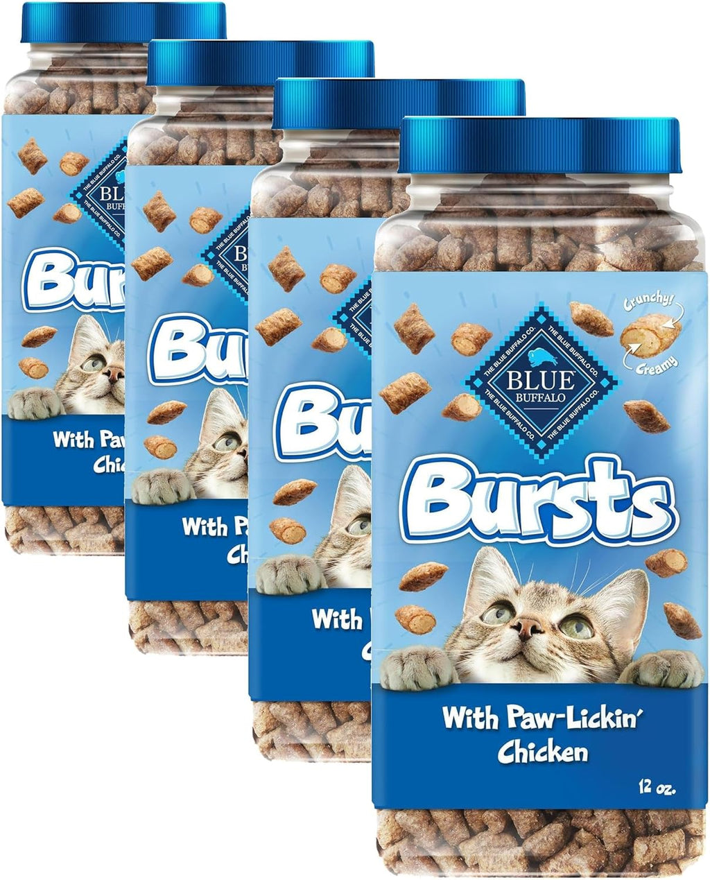 Blue Buffalo Bursts Paw-Lickin' Chicken Crunchy & Creamy Cat Treats, Great for Training, Made with Real Chicken Natural Cat Treats Enhanced with Vitamins, Minerals & Other Nutrients, Tub 12 oz. - Image 11