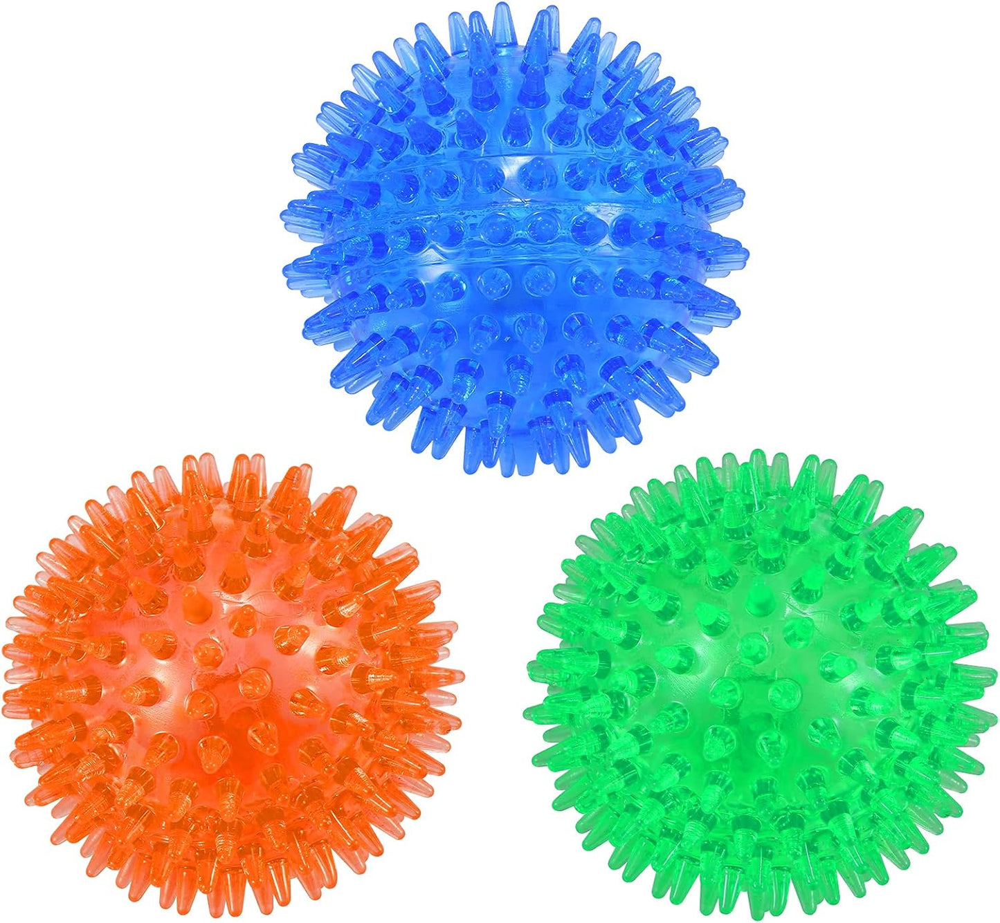 petizer 6 Pack 2.5" Squeaky Dog Toy Balls, Floating Dogs Pool Balls, Spiky Dog Balls, Durable Interactive Fetch Toys for Puppy, Dog Chew Toys for Teething (2.5", Small Dog) - Image 9