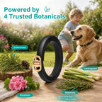 Flea and Tick Collar for Dogs 6 Pack, Natural Flea & Tick Prevention with Essential Oils, Waterproof Adjustable Dog Collar for Small Medium Large Dogs, Black & Gold - Image 2