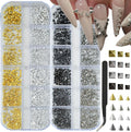 Symphonyw gothic nail charms punk metal studs front view