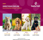 NaturVet Glucosamine MSM and Chondroitin soft chews showing packaging details