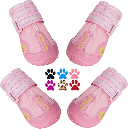 Qumy logo embroidery on waterproof dog shoes