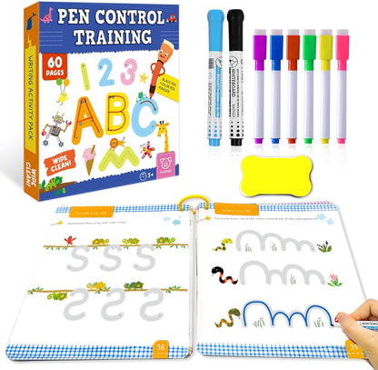 Hulupiggy preschool learning activities book front view showcasing the educational gift box and reusable tracing pages