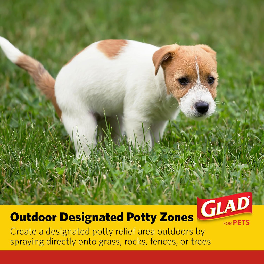 Close up of Glad 16 fluid ounce dog training aid bottle