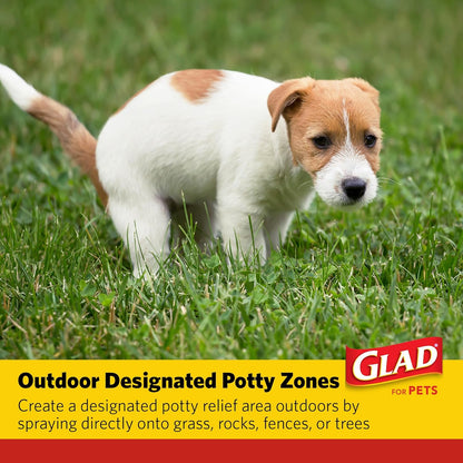 Close up of Glad 16 fluid ounce dog training aid bottle