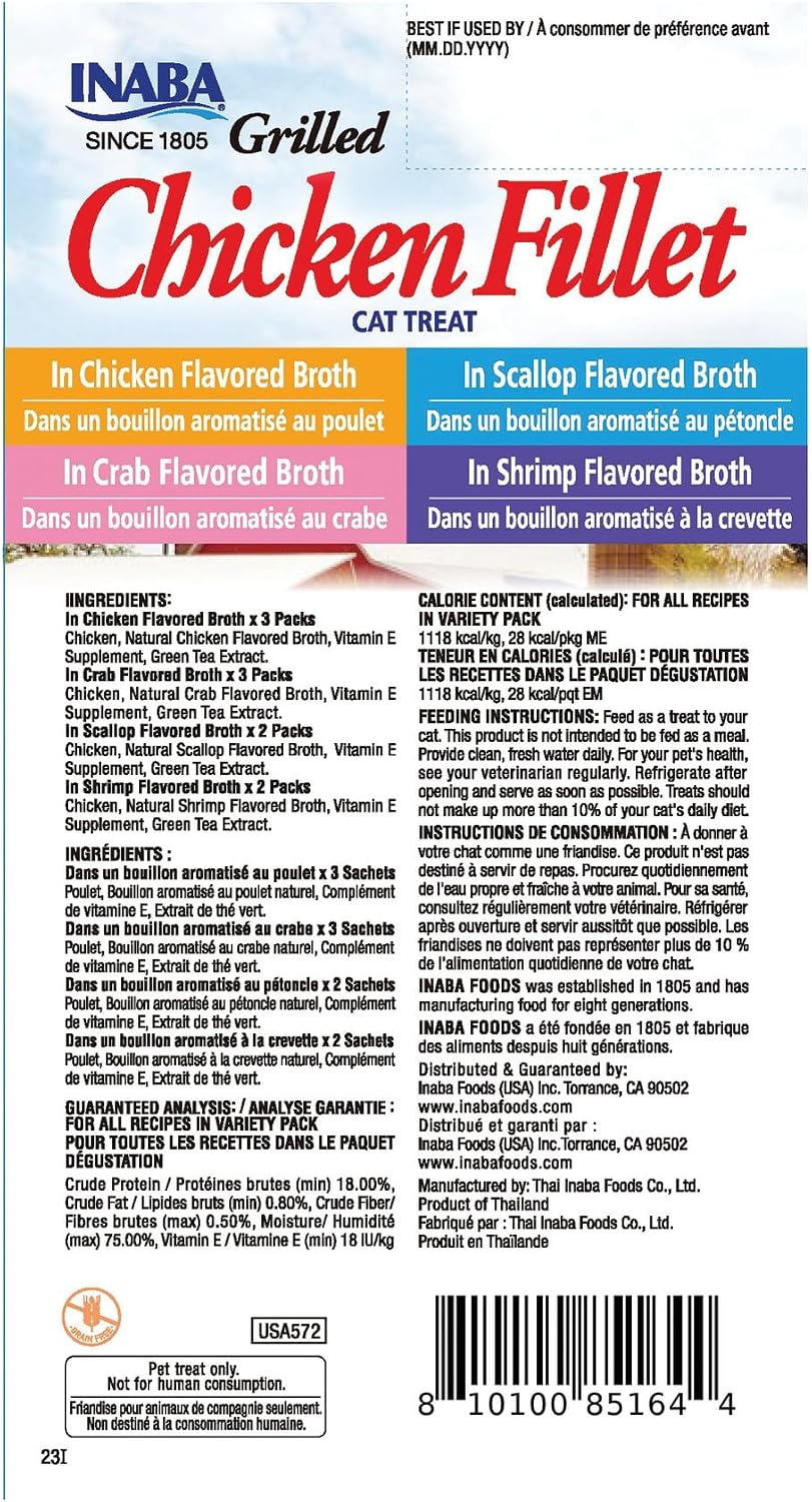 Inaba variety box ingredients and benefits label