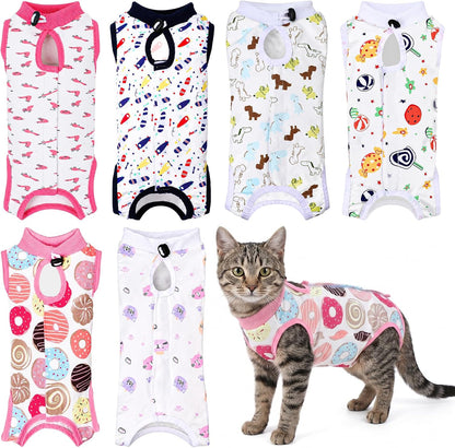Folded pack of 6 cat recovery suits