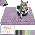 Blissstorm extra large waterproof cat litter mat front view purple trapping rug