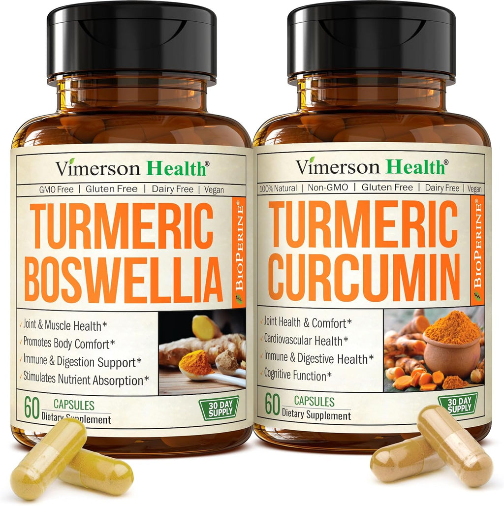 vimerson turmeric boswellia curcumin supplement bundle bottles