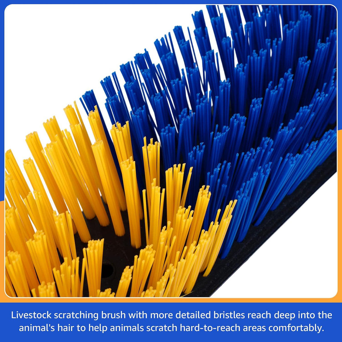 Expandable scratching wall setup utilizing multiple livestock brushes
