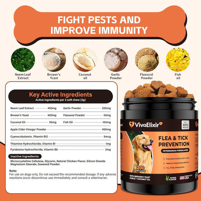 VivaElixir seaweed flavor dog chewable supplement ingredients label