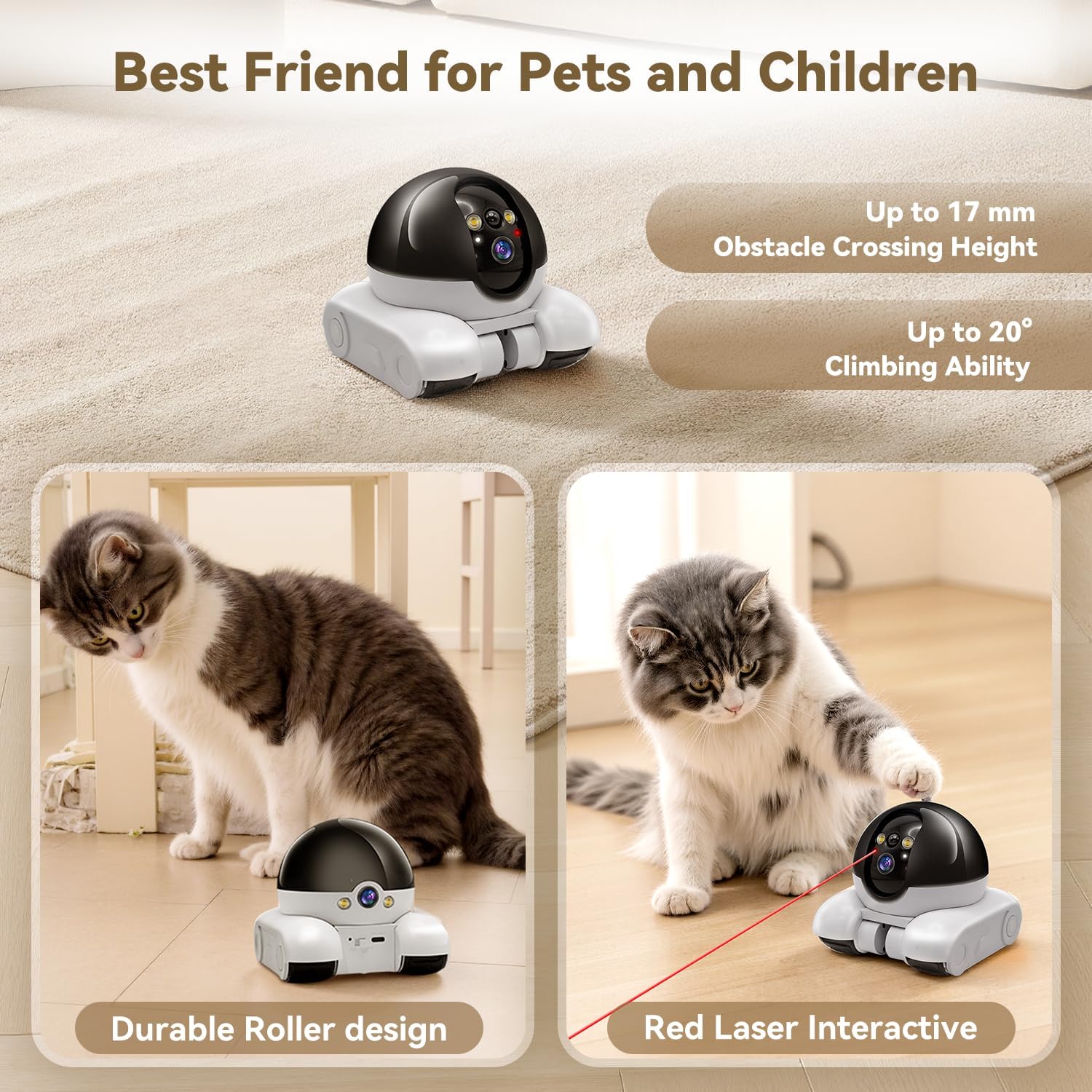 Smartphone app control interface for AEZ pet camera