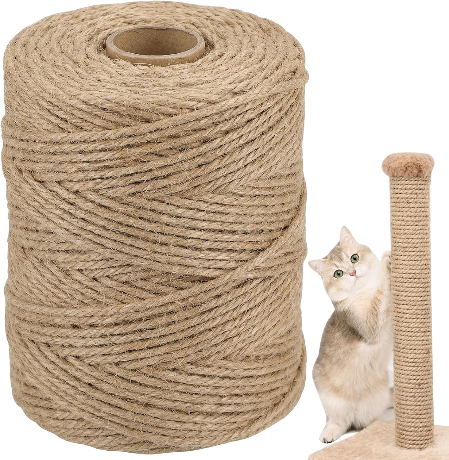 Ondware natural sisal rope roll for cat scratching post repair