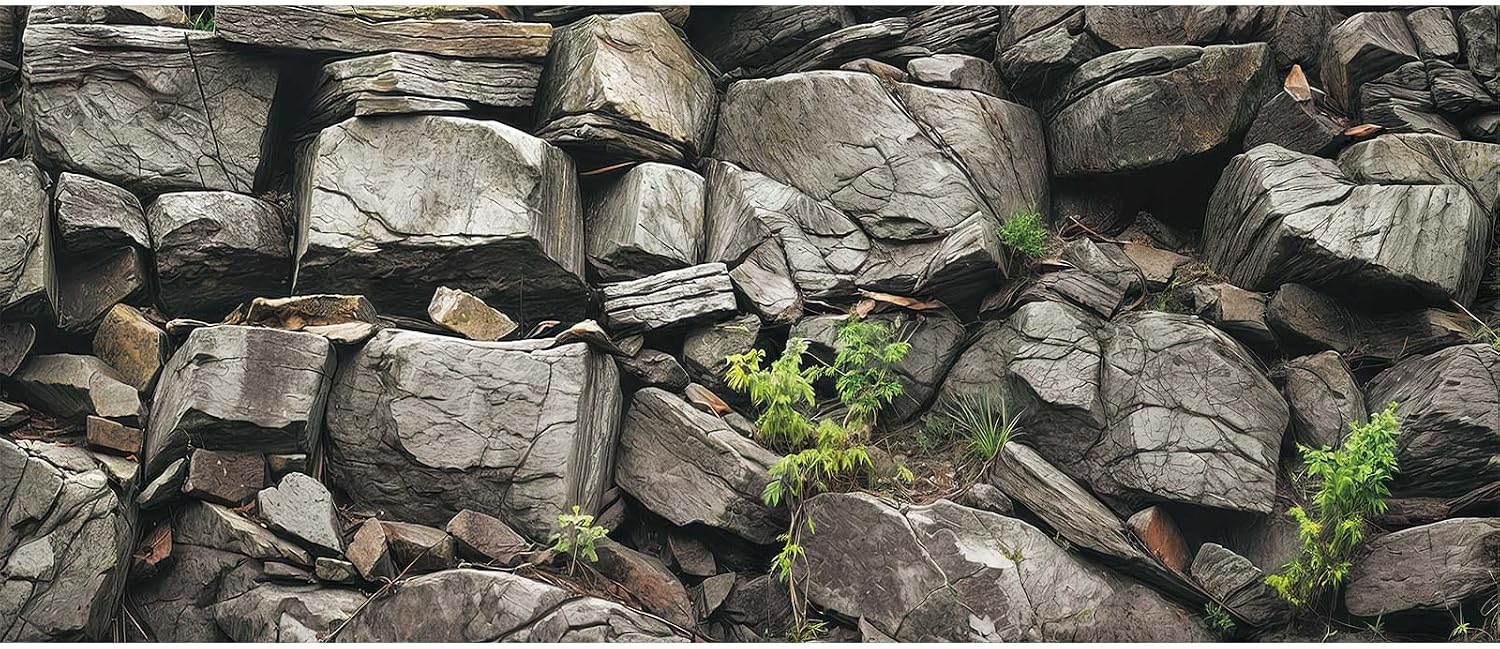 Dtekoj stone aquarium background front view natural rock fish tank decor
