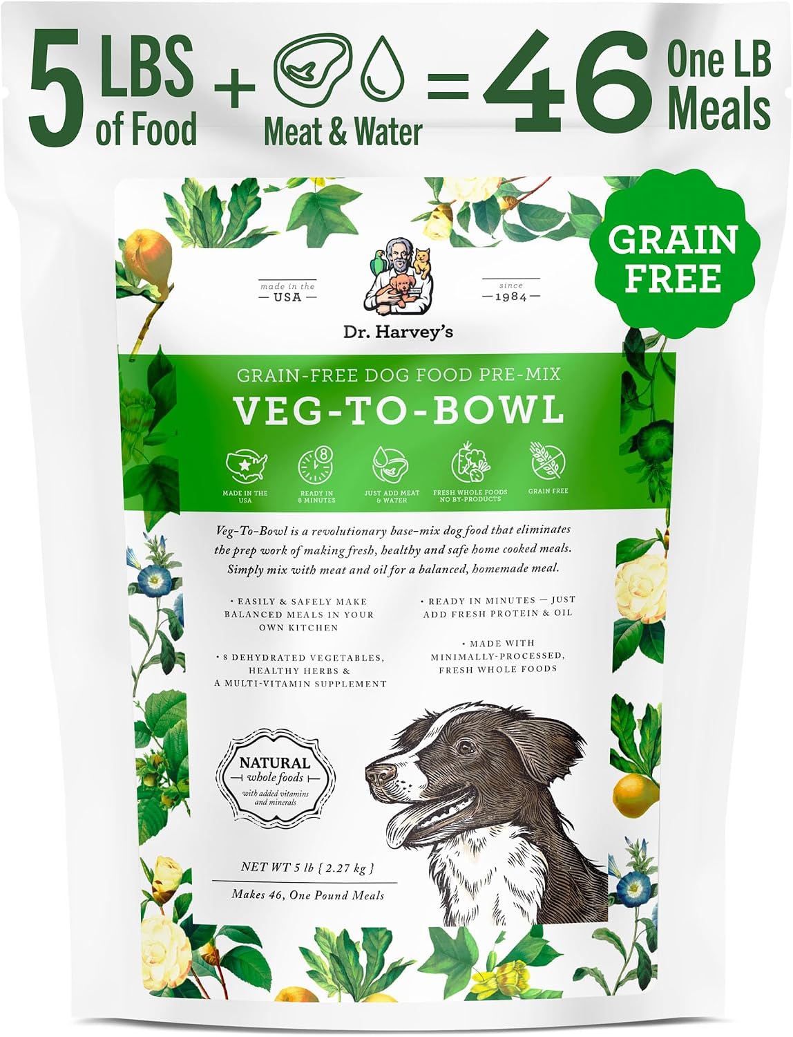 Dr. Harvey's Veg-to-Bowl Dog Food, Human Grade Dehydrated Base Mix for Dogs, Grain Free Holistic Mix (3 Pound) - Image 10