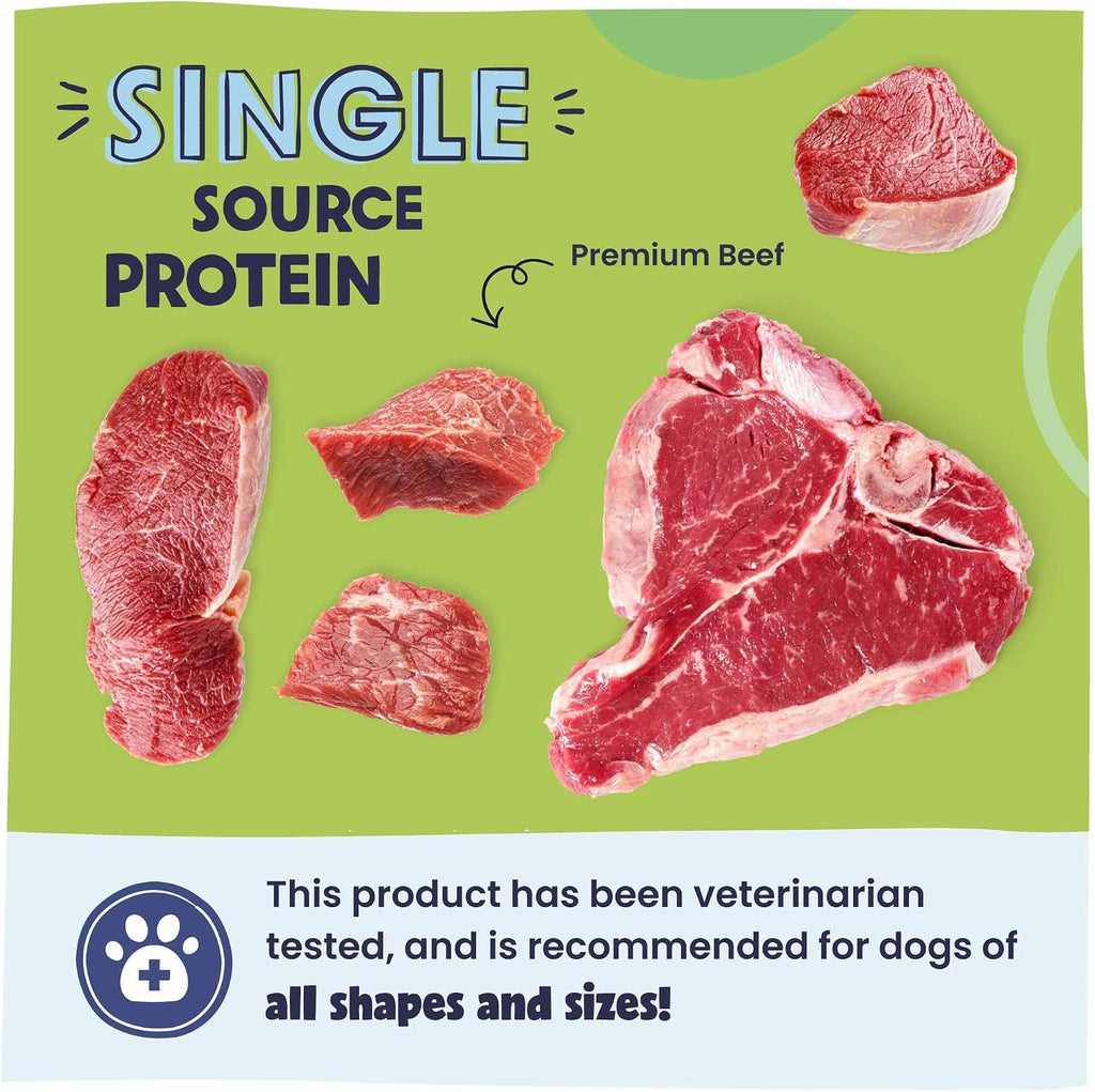 USA sourced vet recommended air dried pet food supplement mix in close up view