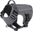 ICEFANG Tactical Dog Harness, Large Size,2X Metal Buckle,Working Dog MOLLE Vest with Handle,No Pulling Front Leash Clip,Hook and Loop Panel (Brown,L (Pack of 1)) - Image 10