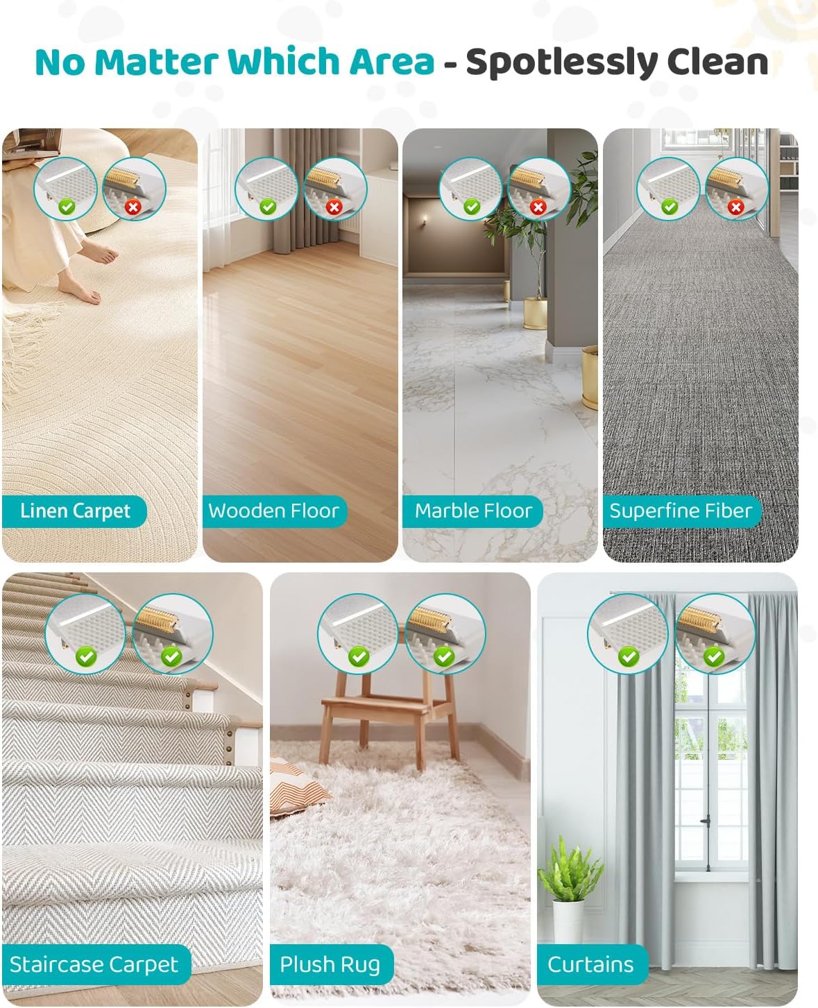 Skrmisda pet hair removal kit cleaning a living room rug