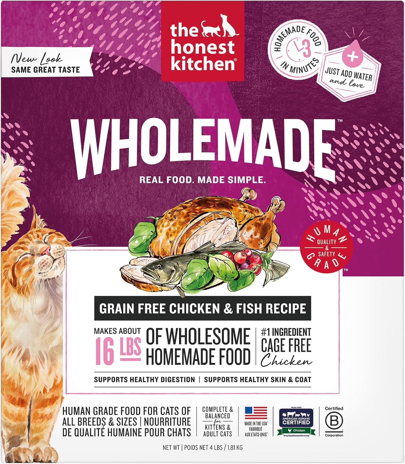 The Honest Kitchen Human Grade Dehydrated Grain Free Chicken Cat Food 4 Pound (Pack of 1) - Image 12