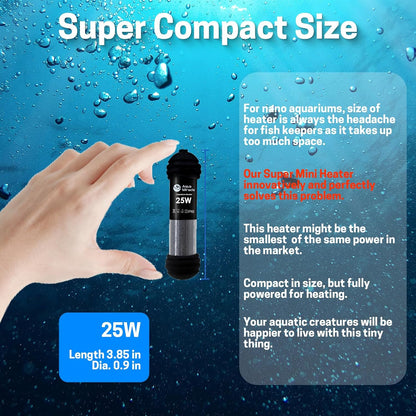 AquaMiracle fish tank heater dual LED digital display showing temperature