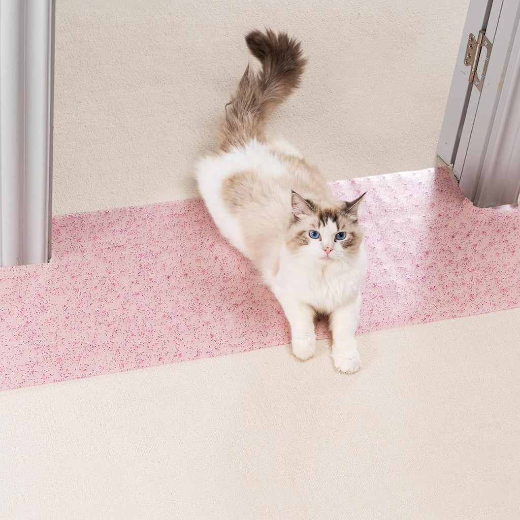 Uross Carpet Protector for Pets - Cat Carpet Protector for Doorway, Anti Scratch Under Door Cat Scratch Protector Mat, Easy to Cut Plastic Carpet Scratch Stopper Guard 3.6FT x 3PCS - Image 14