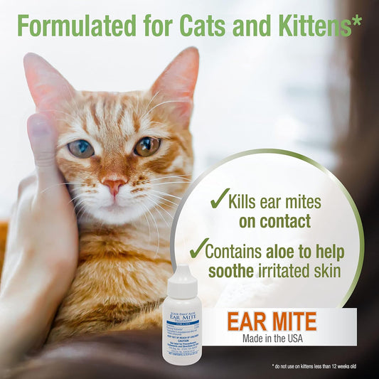 Four Paws ear mite solution bottle for cats