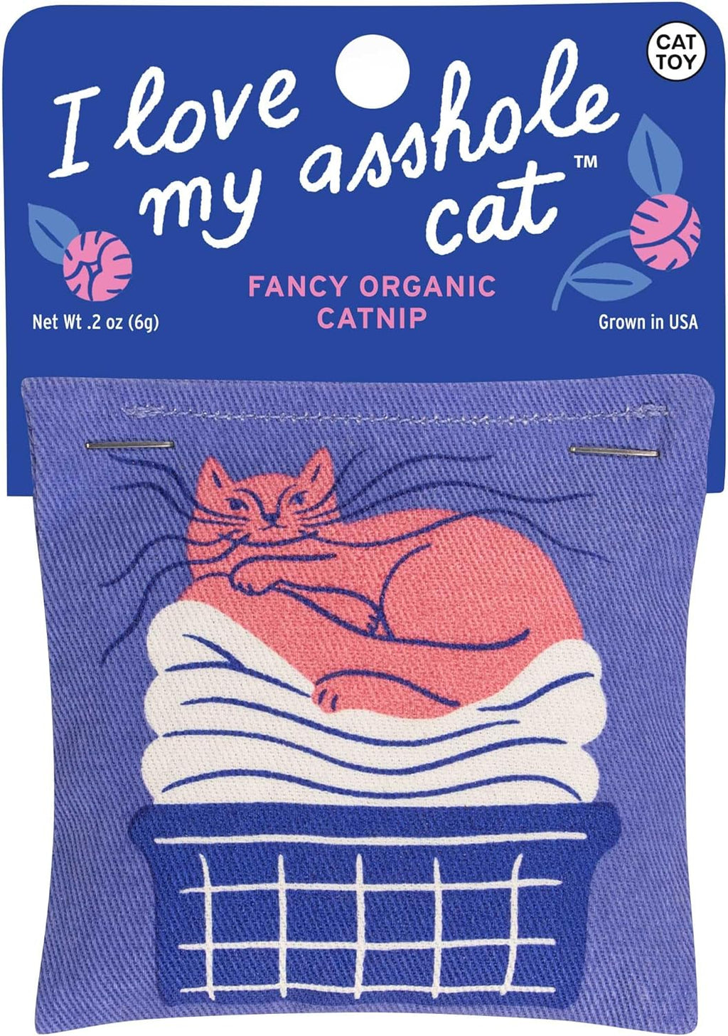 Blue Q Duuuuuuude Catnip Toys - Durable Cat Toys for Biting, Premium USA-Grown Organic Catnip, Pet Supplies, 100% Silk-Screened Cotton Pouch w/Funny Kitty Graphics, Cat Birthday Gift - Image 13