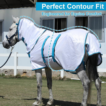 LEAFOREST mini donkey protective blanket back view emphasizing the tail cover