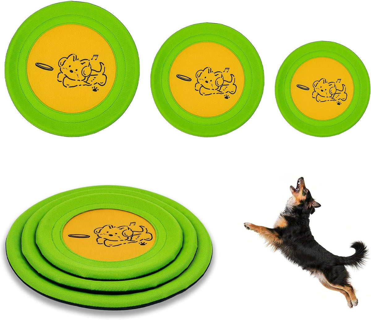 Bifeaw 3 Packs Nylon Interactive Dog Flying Disc - Floating Dog Toys for Aggressive chewers - Water Toys for Dogs (Blue and Yellow) - Image 9