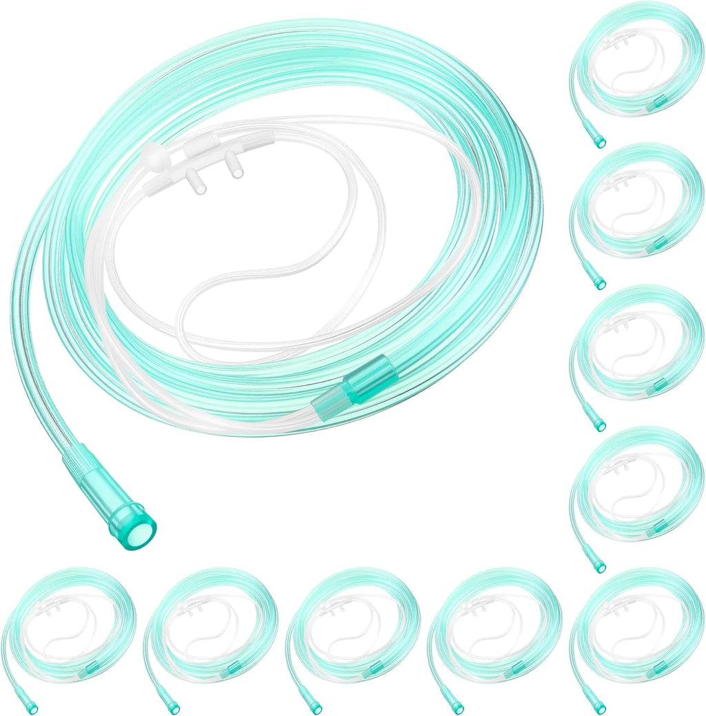 Yoncozy Anglechic Adult Nasal Oxygen Cannula 10 pack front view high flow tubing