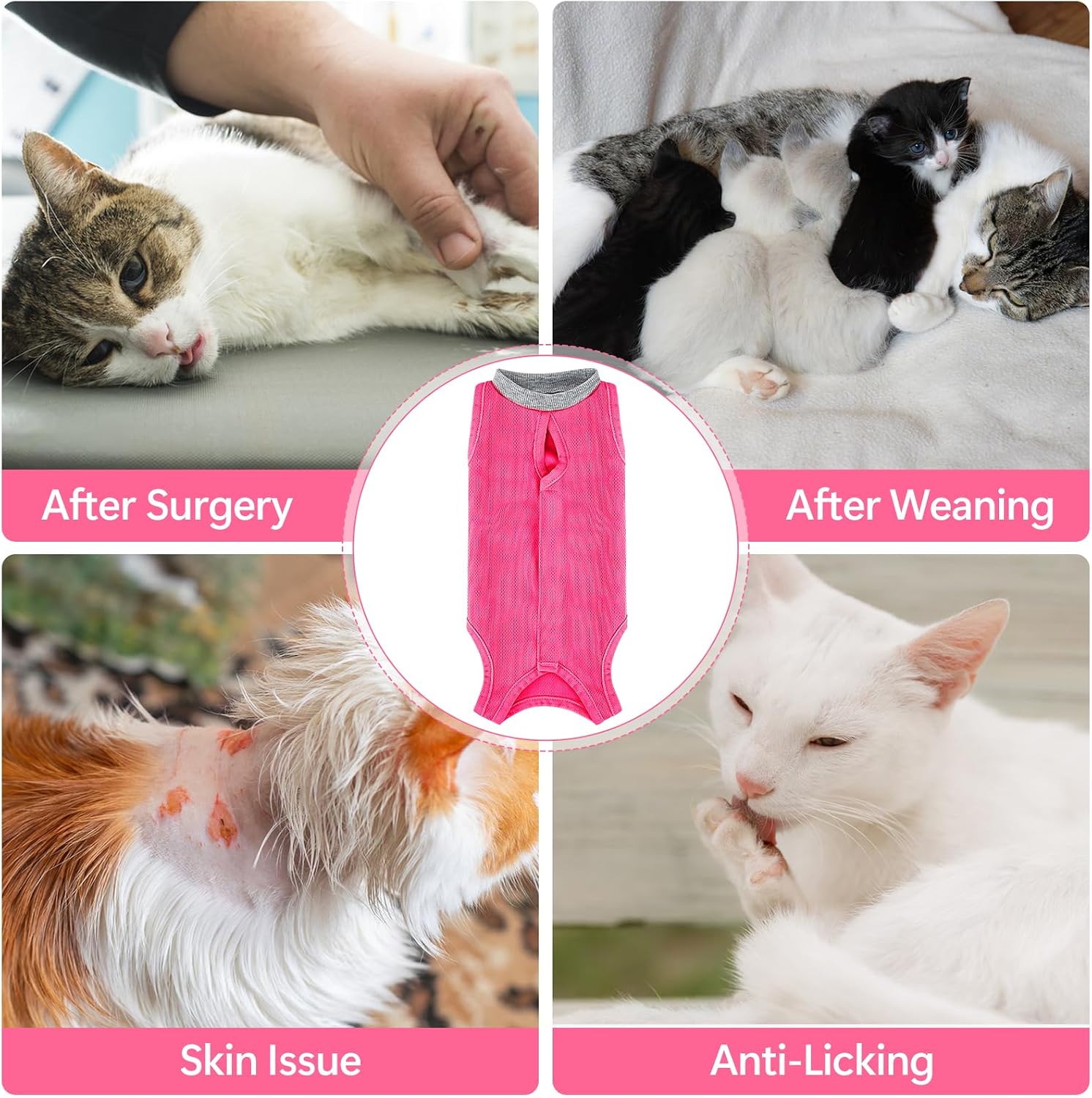 Size guide for Coppthinktu kitten surgical recovery body suit