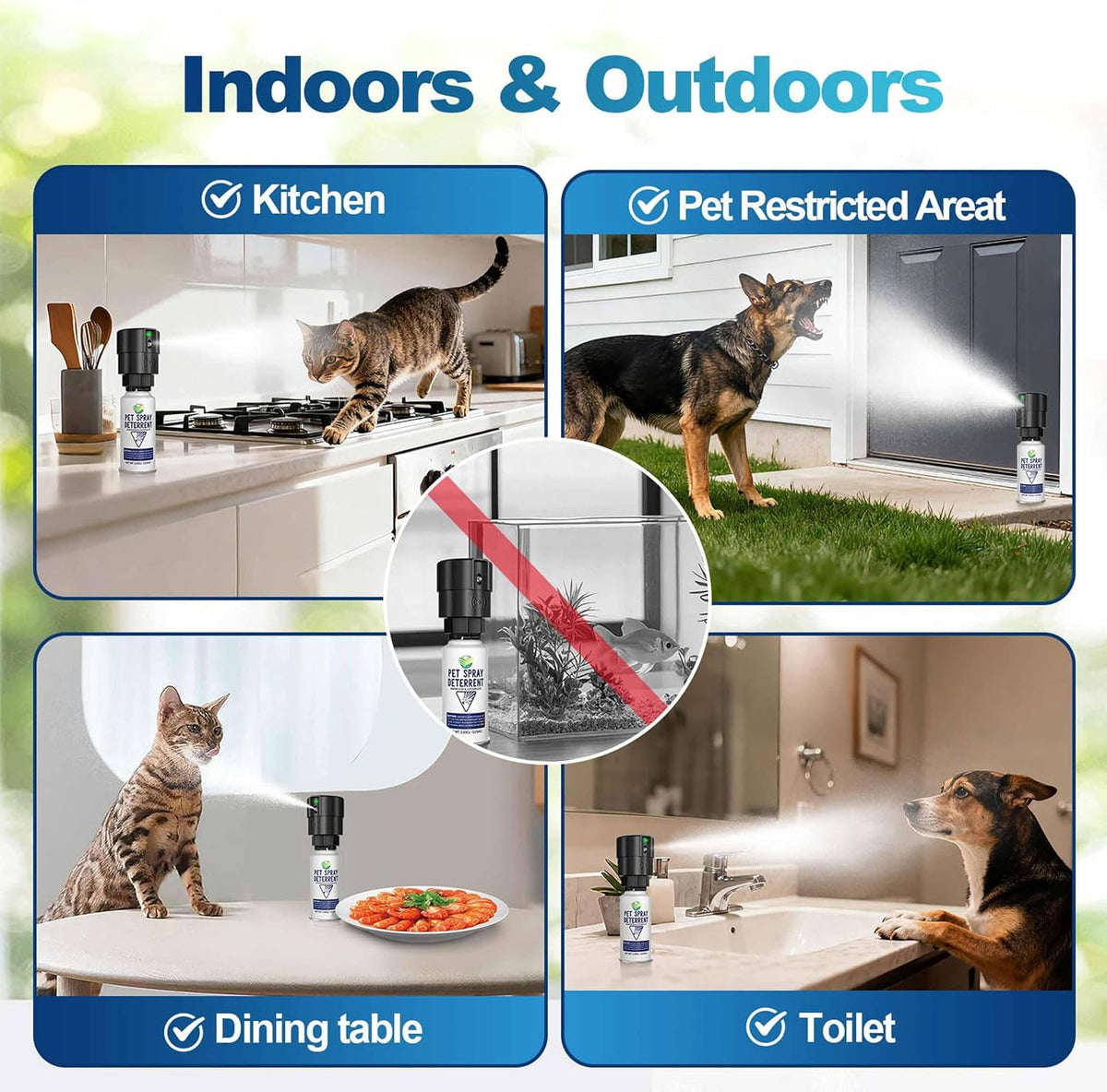 Harmless non VOC cat and dog repellent spray twin pack