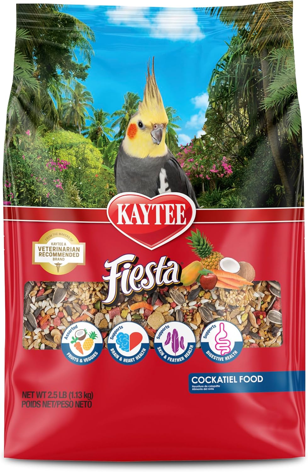 Kaytee Fiesta Cockatiel Food, Nutritious and Fun Blend, Supports Skin, Feather, Digestion, Brain and Heart Health, 4.5 pounds - Image 13