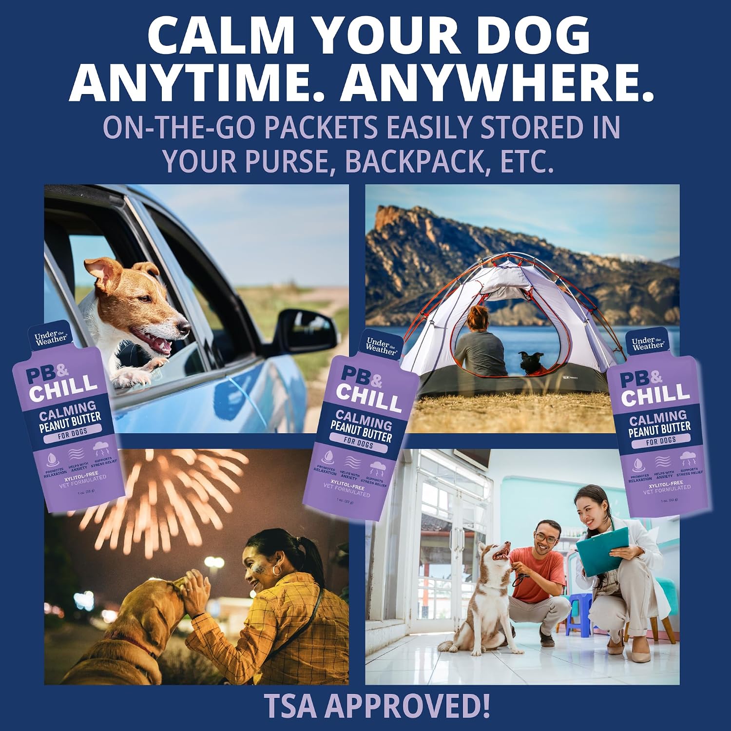 Premium USA imported dog health supplement pouch for stress management