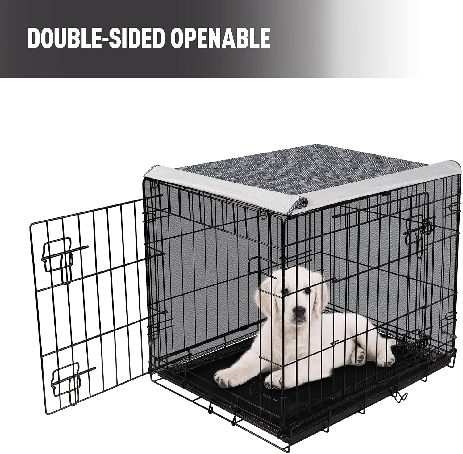 Pet Prime puppy cage cover double door design close up