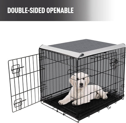 Pet Prime small kennel cover side profile showcasing high density polyester cloth fabric construction.
