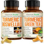 vimerson boswellia turmeric green tea supplement bundle bottles
