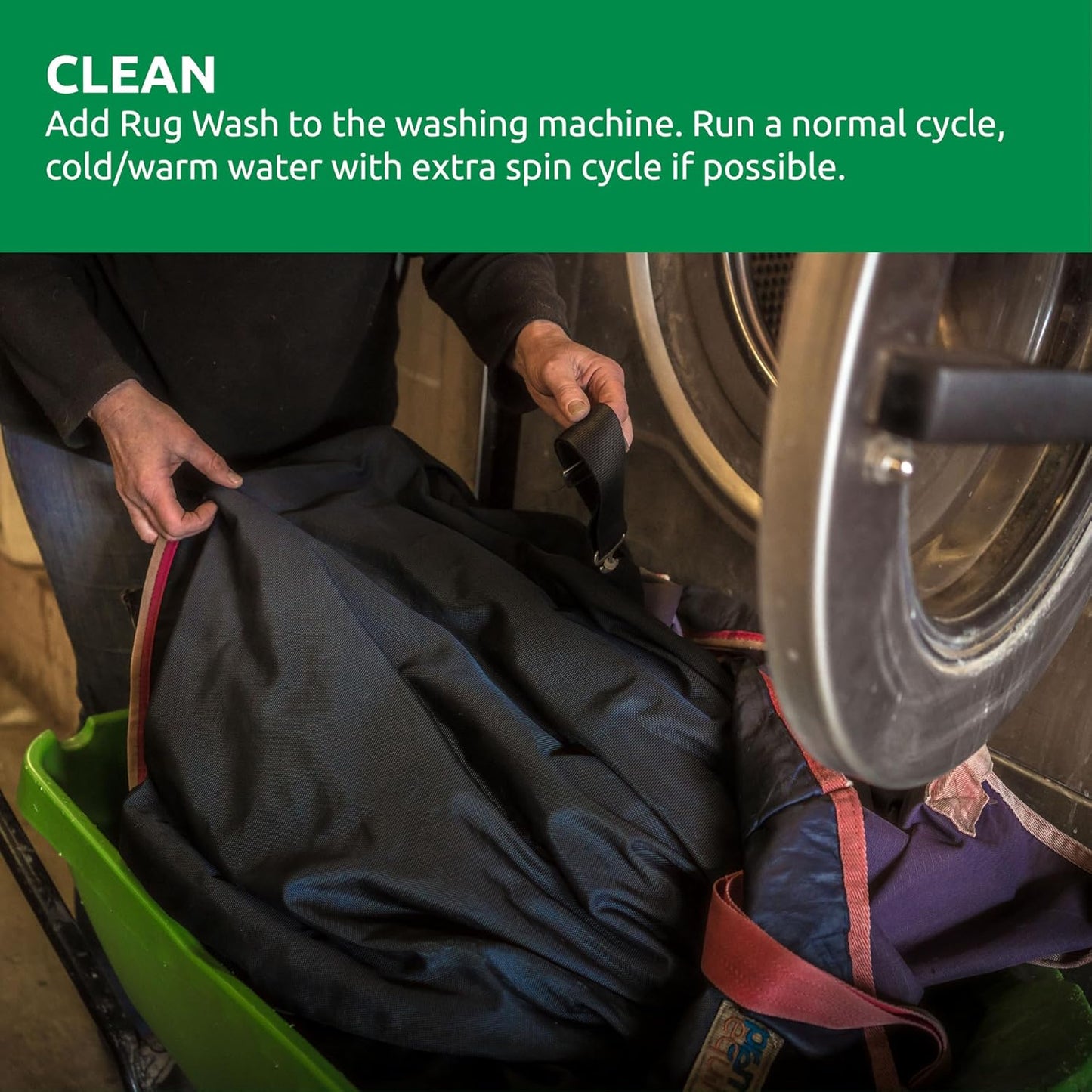 Safe water based cleaning liquid for waterproof blankets