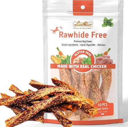 LuvChew chicken twist dog treats in retail packaging