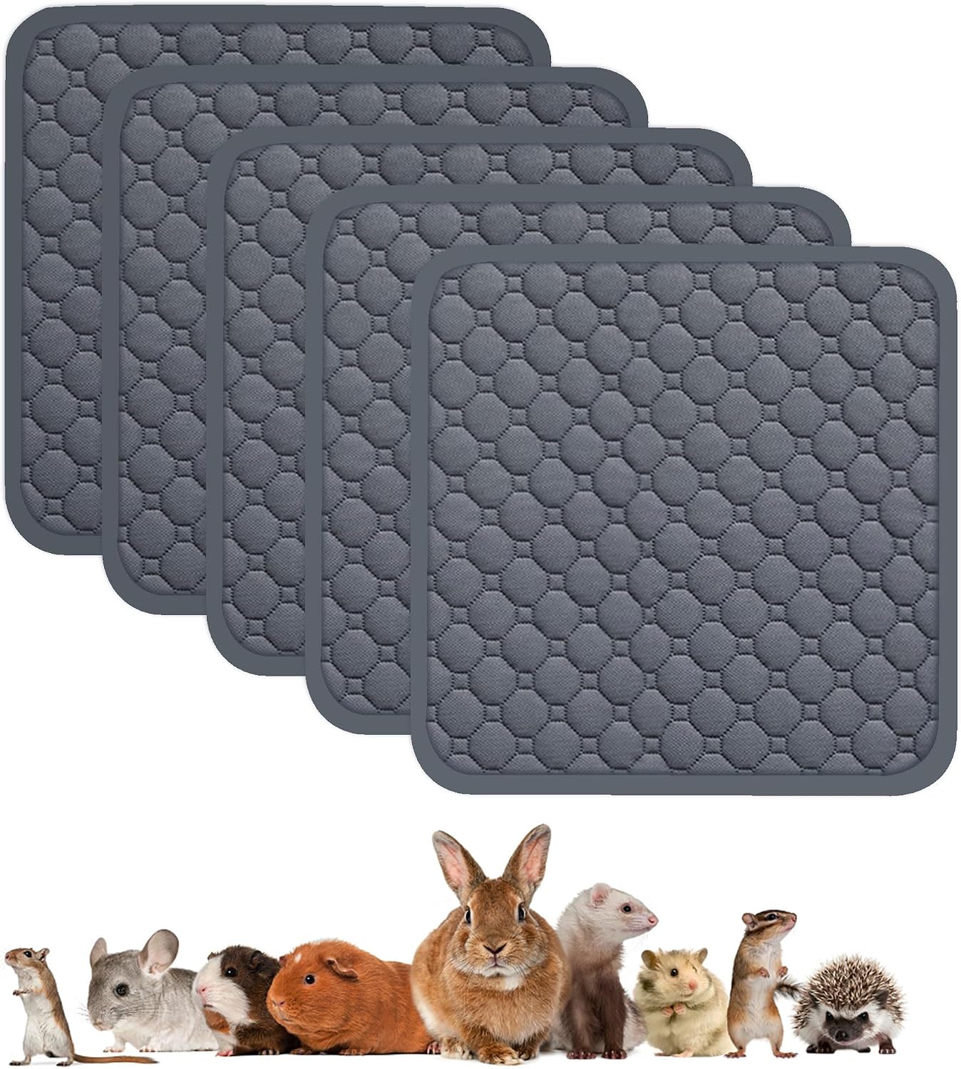 Guinea Pig Cage Liners, 2 Pack 49x24in Washable Guinea Pig Bedding, Waterproof Reusable & Anti Slip, Super Absorbent Guinea Pig Pee Pad for Small Animal, Rabbit, Bunny, Chinchilla, Brown - Image 11