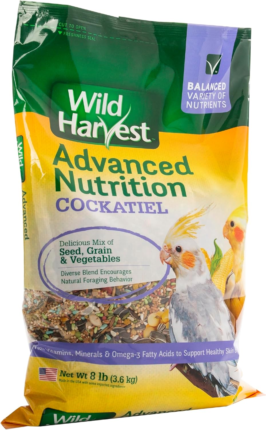 Wild Harvest Advanced Nutrition Bird Food for Cockatiel, 8 lbs - Image 6
