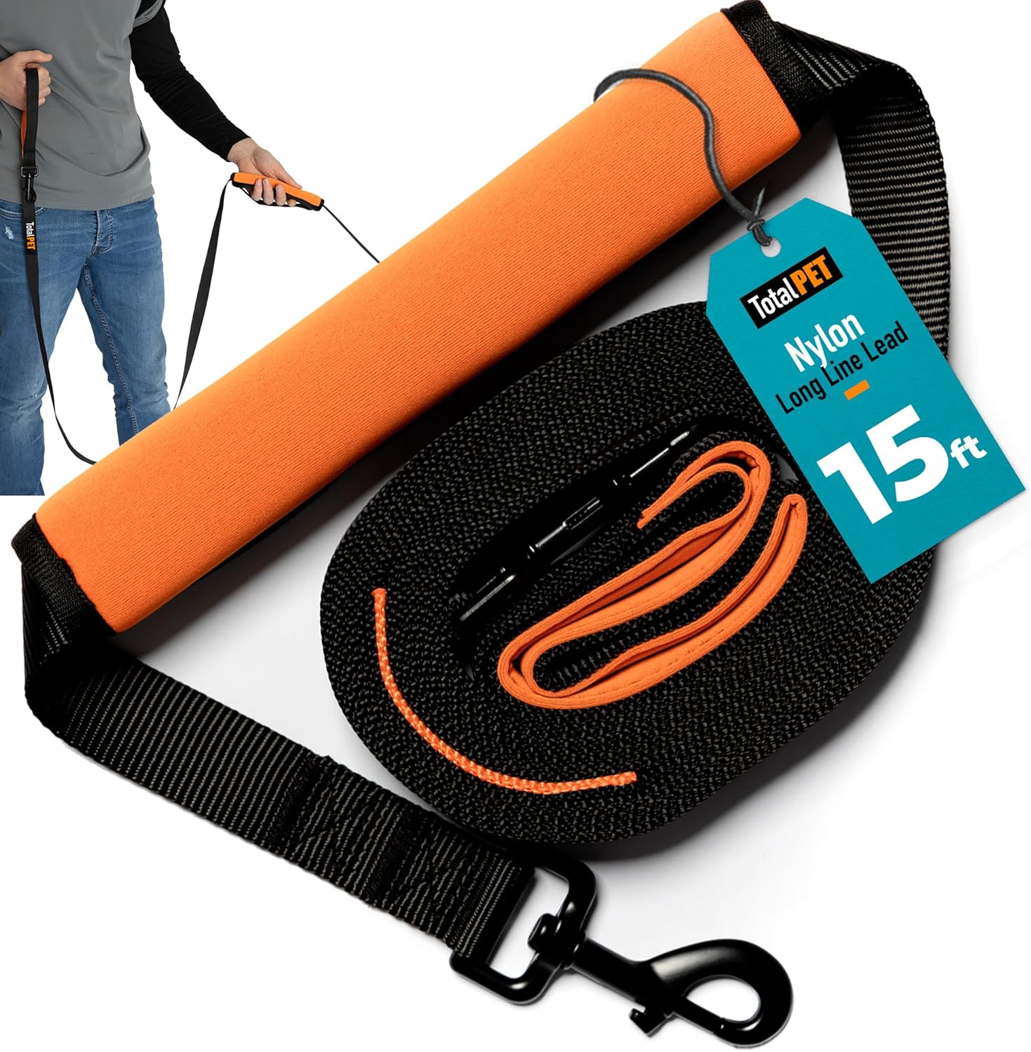 50ft Long Leash for Dogs - Long Line Dog Leash for Training Recall/Commands at Distance - Nylon, Heavy Duty - Ideal for Large & Small Breeds - Image 10