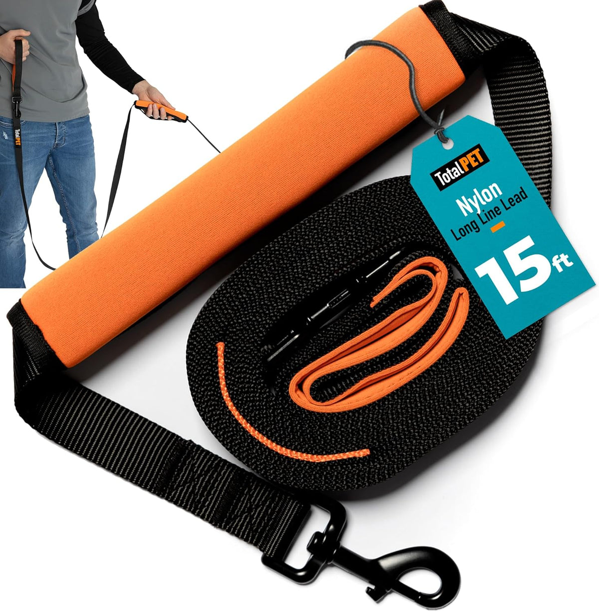 50ft Long Leash for Dogs - Long Line Dog Leash for Training Recall/Commands at Distance - Nylon, Heavy Duty - Ideal for Large & Small Breeds - Image 10